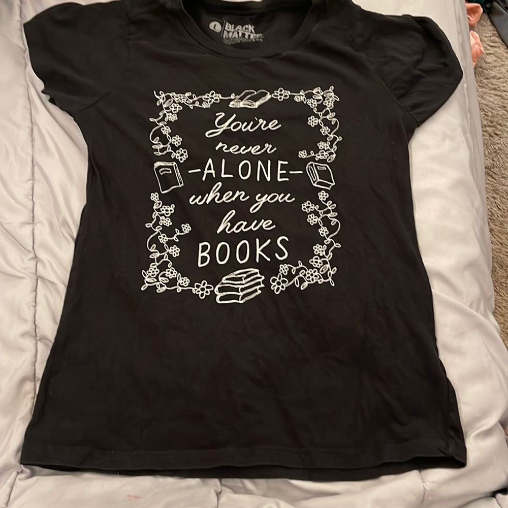 Black Reading Graphic Tee